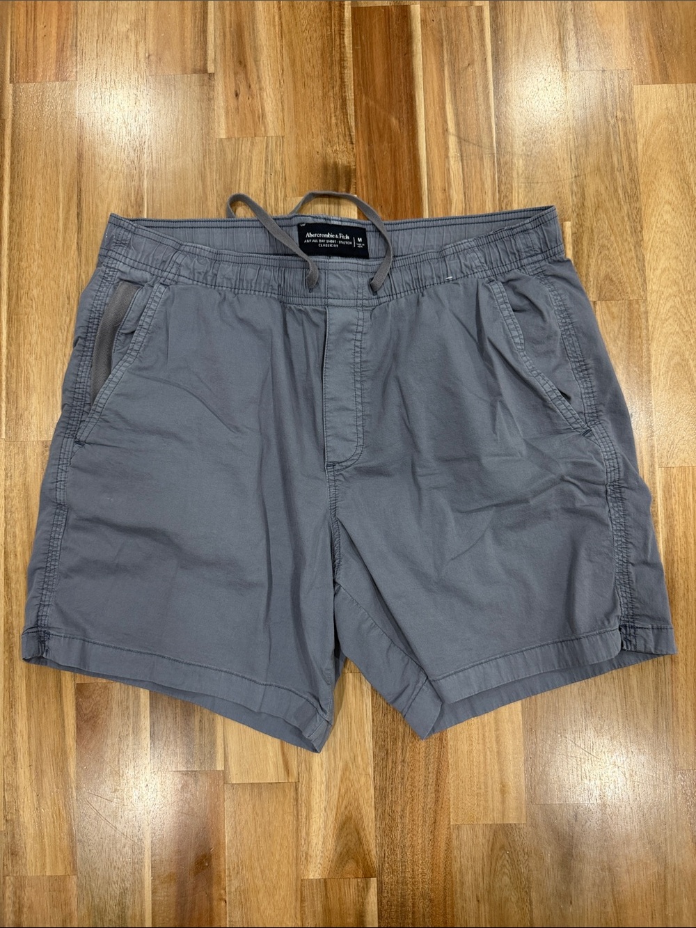 Abercrombie & Fitch Men's Blue Gray Drawstring Shorts